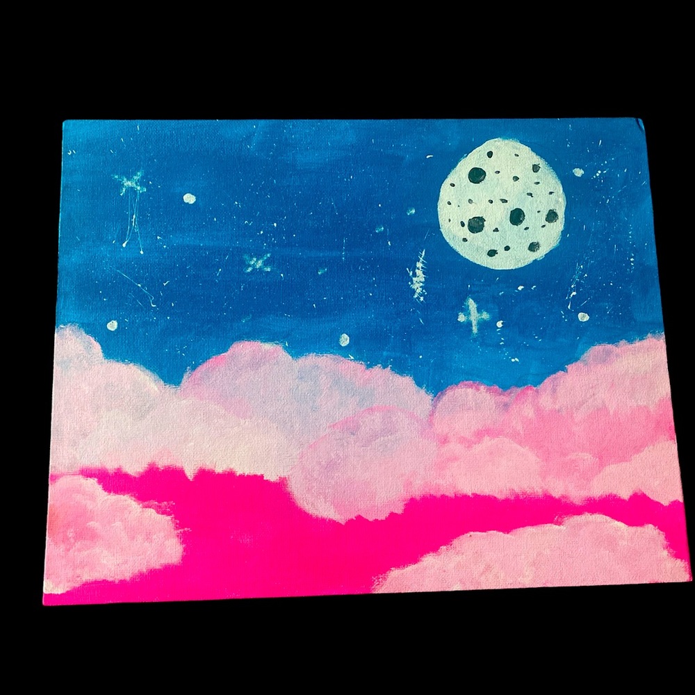 hand painted night sky